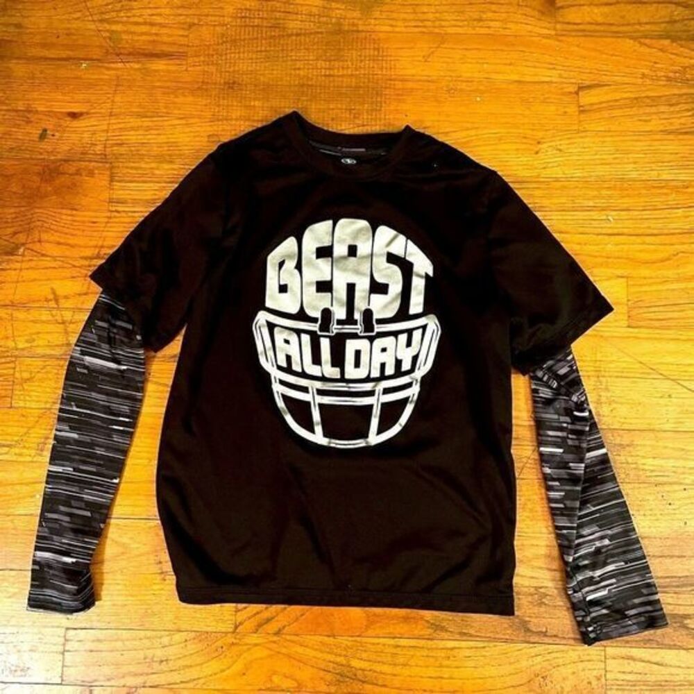 Boys “Beast All Day” graphic tee